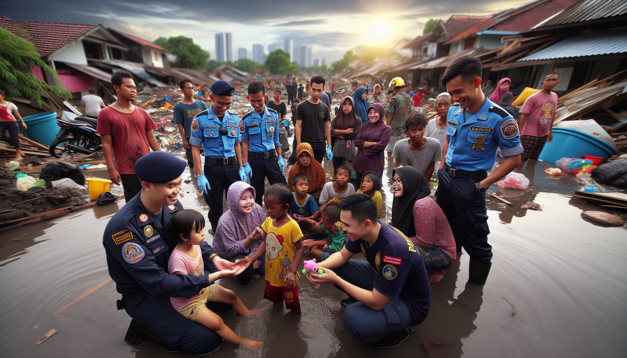 alt_text: Warga Jakut mengikuti sesi trauma healing pascabanjir dengan semangat dan harapan baru.