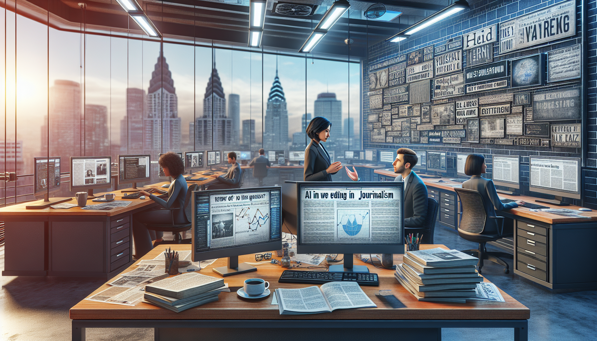 alt_text: "AI dalam ruang redaksi, tantangan dan peluang baru bagi dunia jurnalisme."