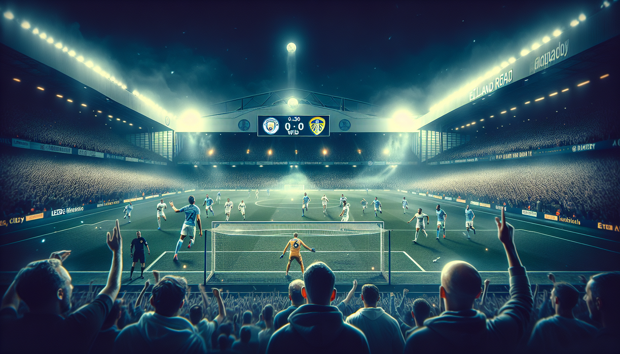 alt_text: Pertandingan sengit Leeds vs Man City di Elland Road dengan strategi dan taktik intens.