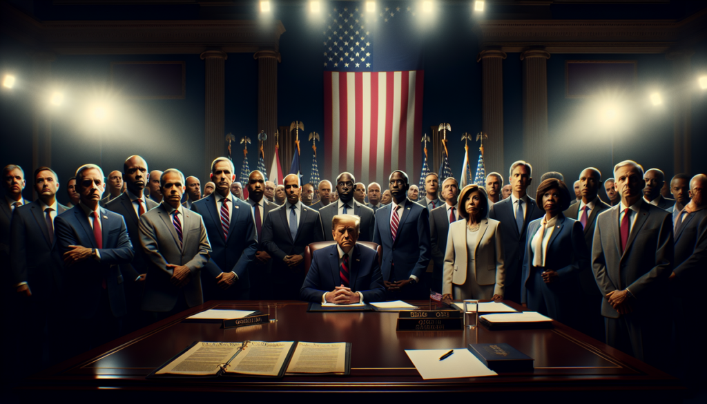 alt_text: DPR AS sedang membahas pemakzulan, menentukan nasib politik masa depan Trump.