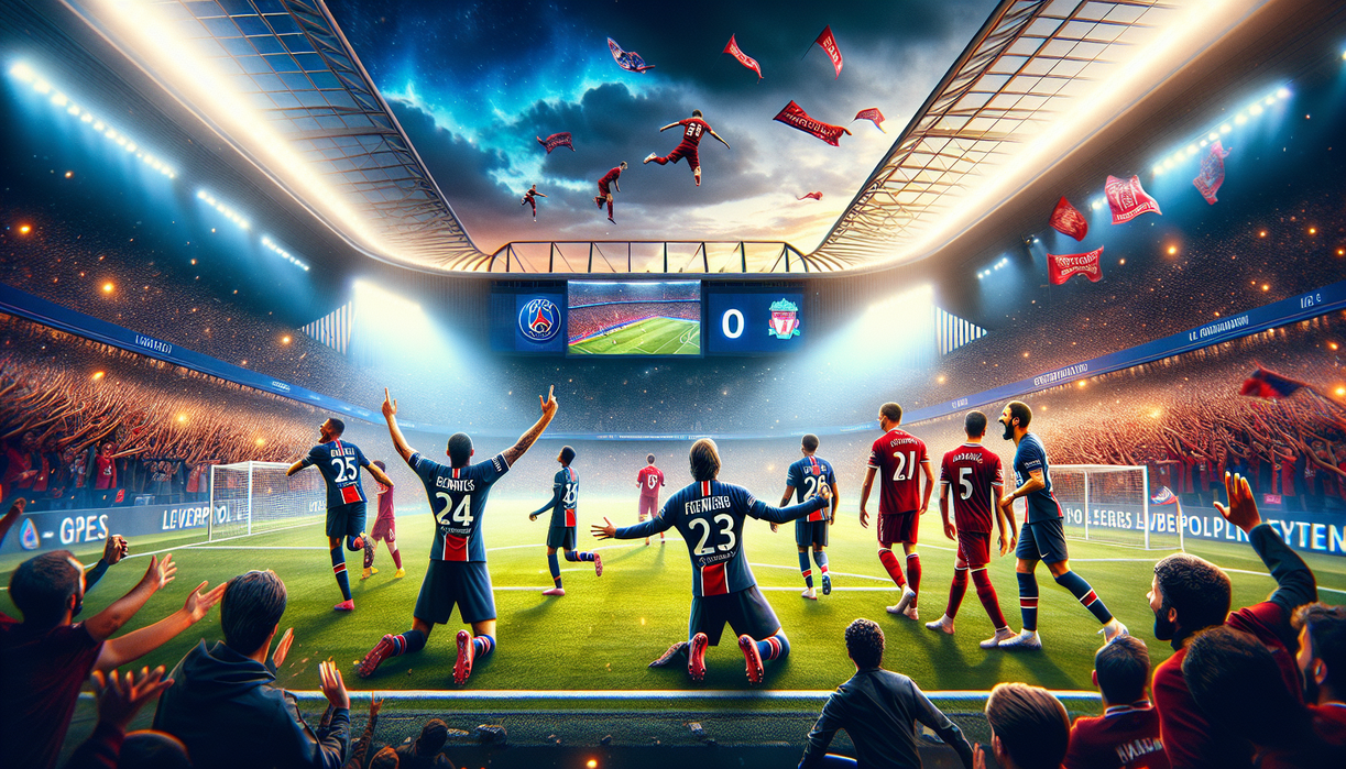 alt_text: PSG mengalahkan Liverpool dalam pertandingan menegangkan di Anfield.