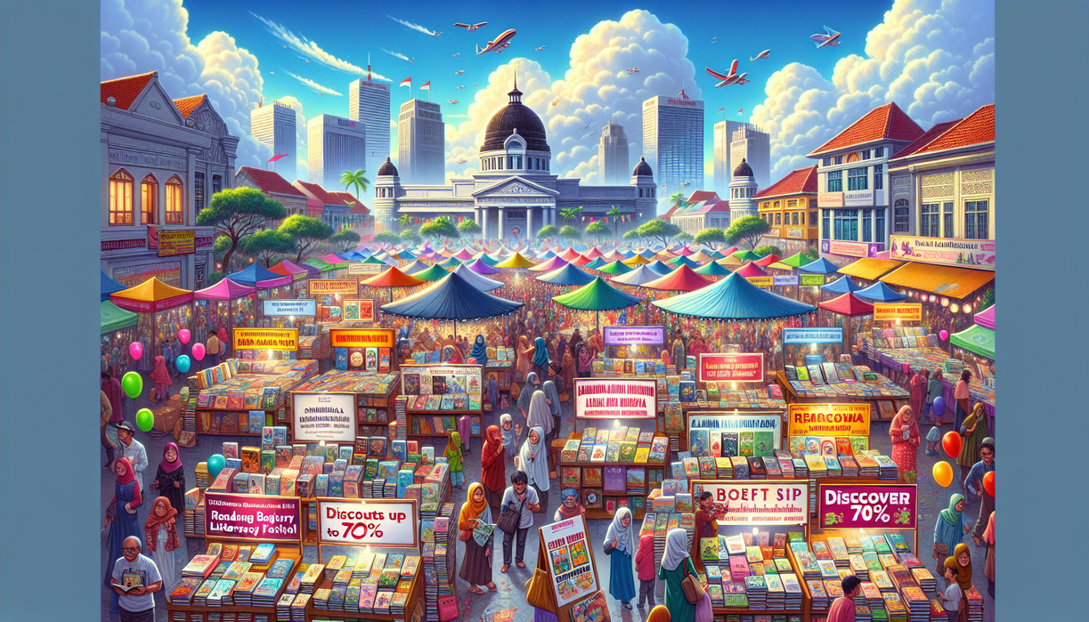 alt_text: "Festival buku Padang 2026: Diskon besar dan pertukaran ide inspiratif."