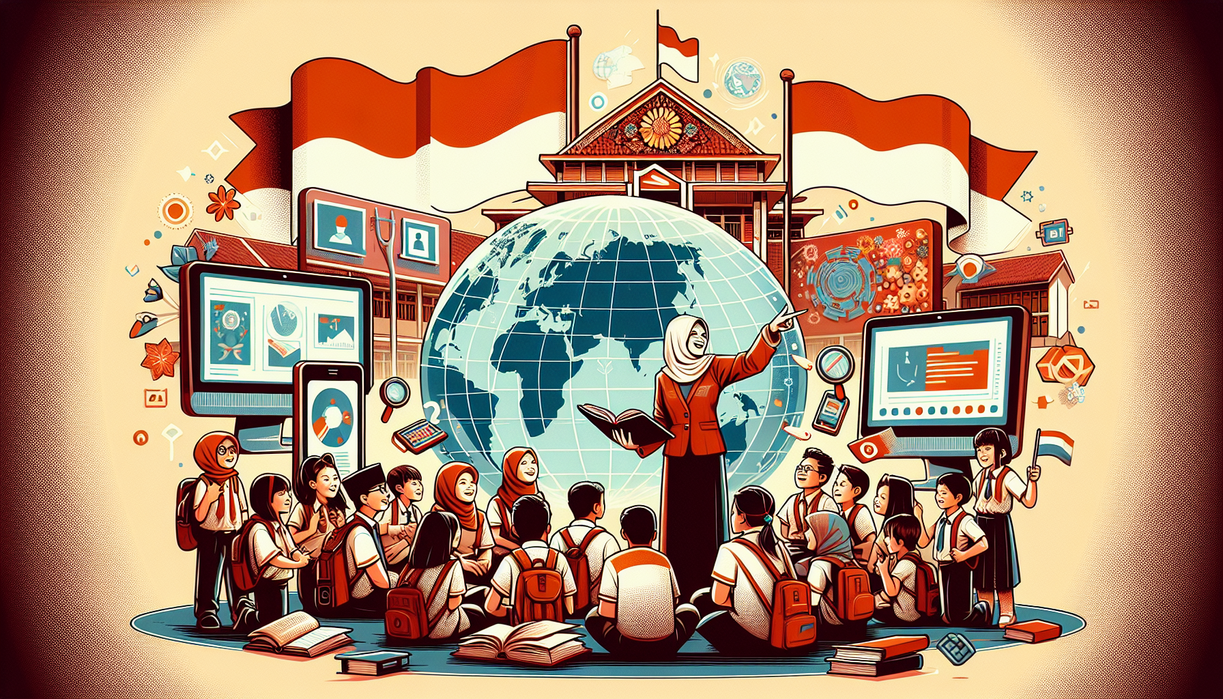alt_text: Simbol finansial dan pendidikan berdampingan, menggambarkan perjalanan menuju Hardiknas.