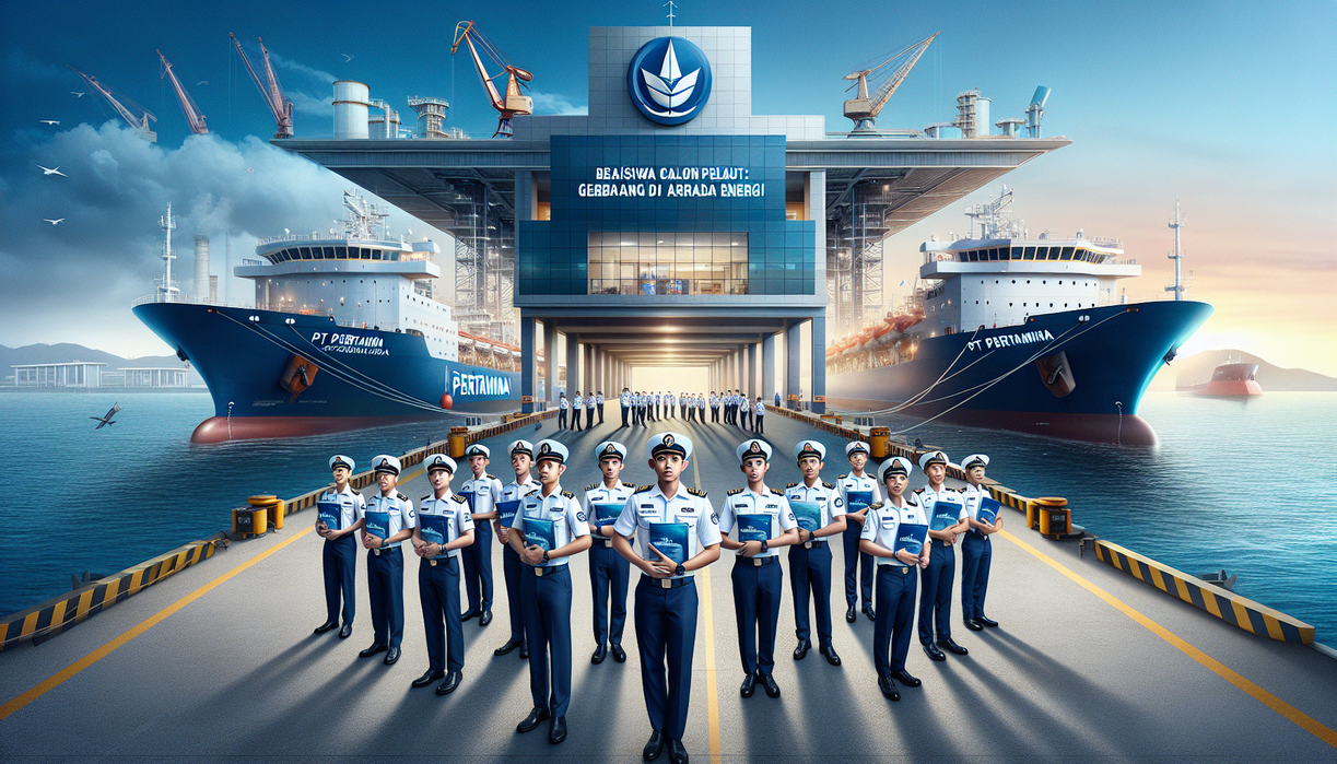 alt_text: Poster Beasiswa Calon Pelaut: Peluang karier di armada energi. Bergabunglah sekarang!