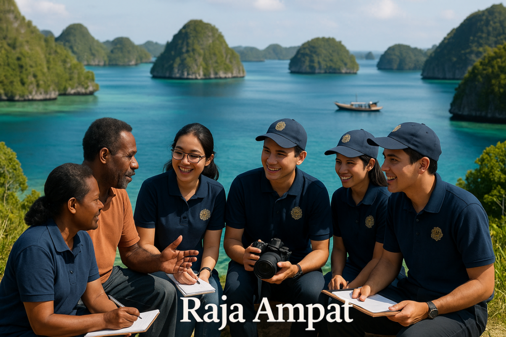 "Mahasiswa UGM mempromosikan keindahan Papua Barat Daya dan Raja Ampat."