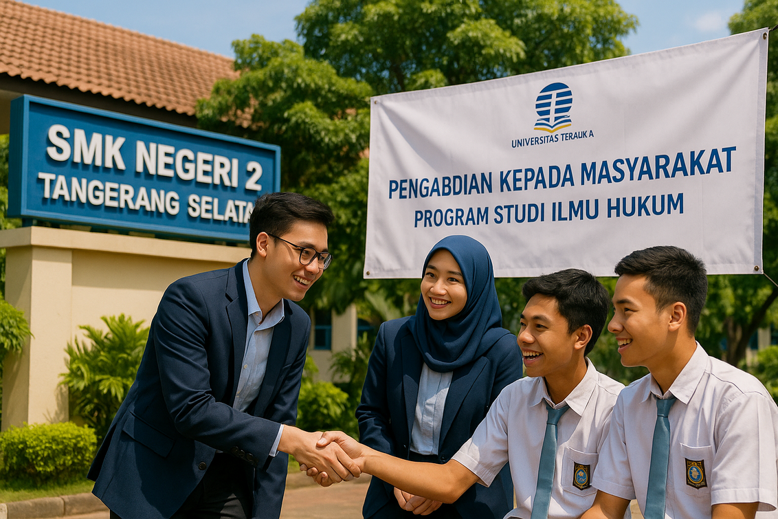 alt_text: Guru berdiskusi dalam acara literasi hukum oleh Universitas Terbuka.