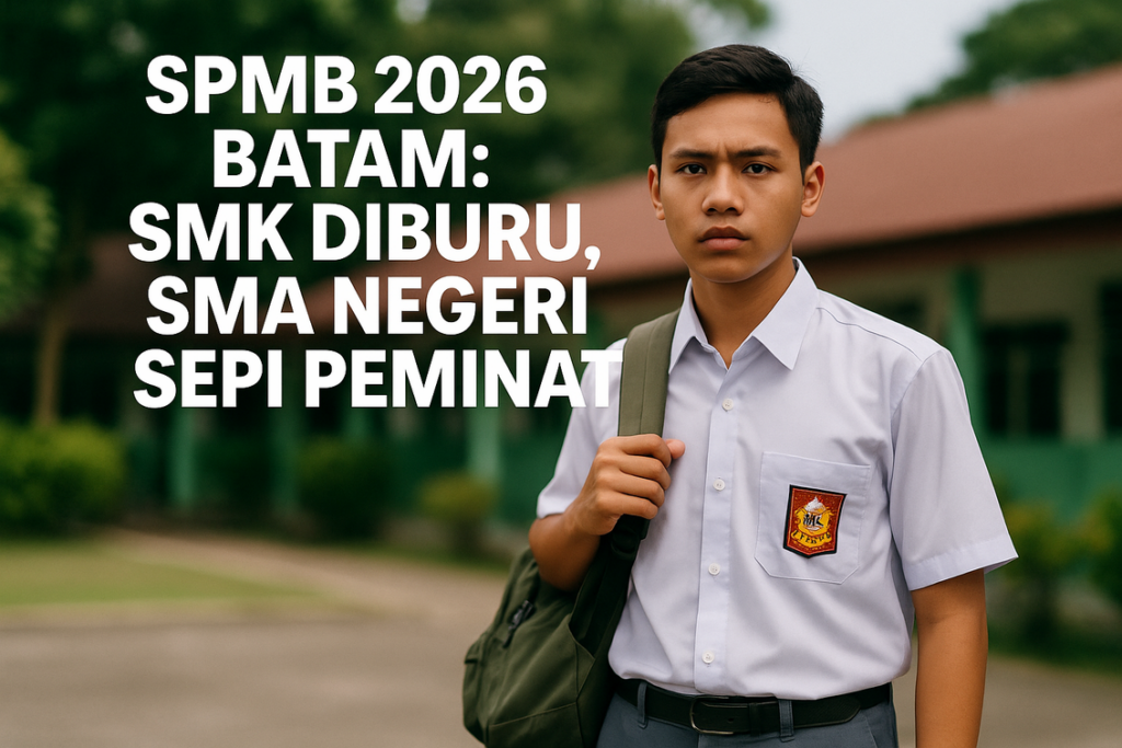 alt_text: "SPMB 2026 Batam: Peminat SMK meningkat, SMA Negeri kurang diminati."